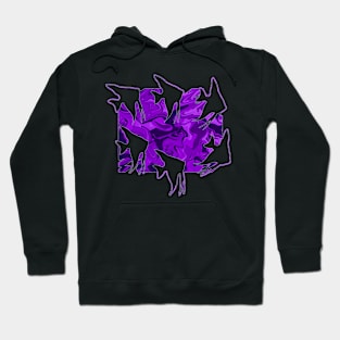 Currents Liquid Abstract Violet Angelfish Silhouette Hoodie